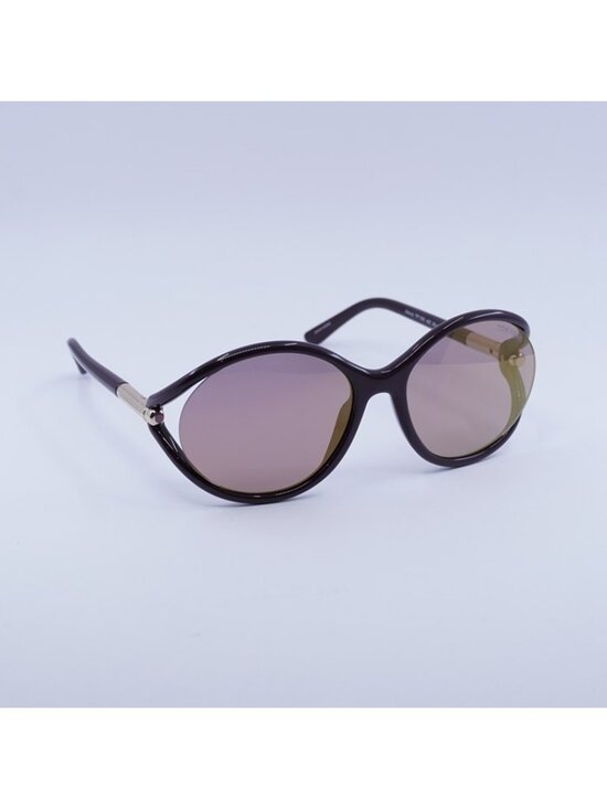 Tom Ford Melody FT1090 48Z Sunglasses Brown Round Frame, Brown Lenses main image 4